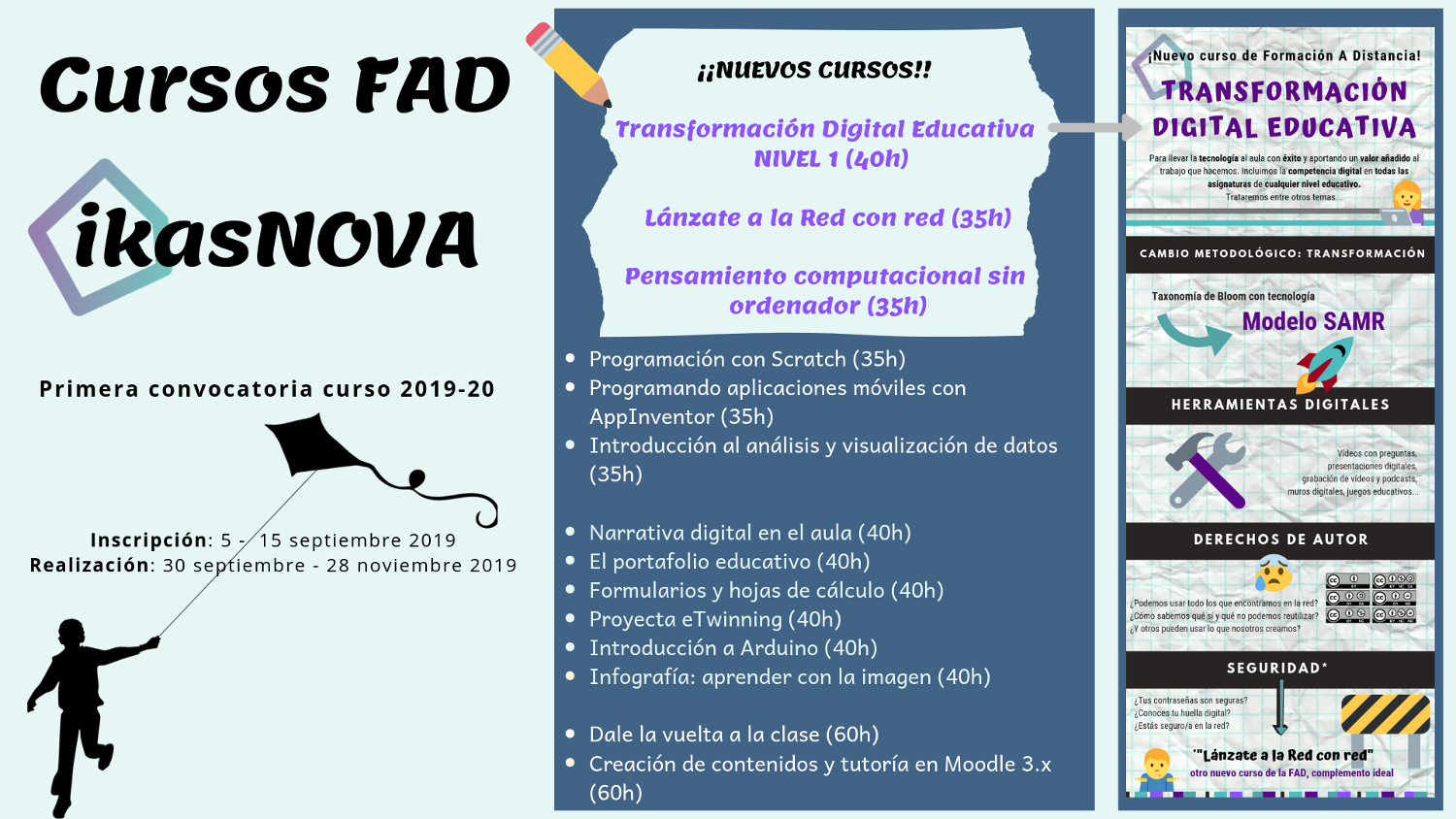 Nueva convocatoria de cursos a distancia (FAD)