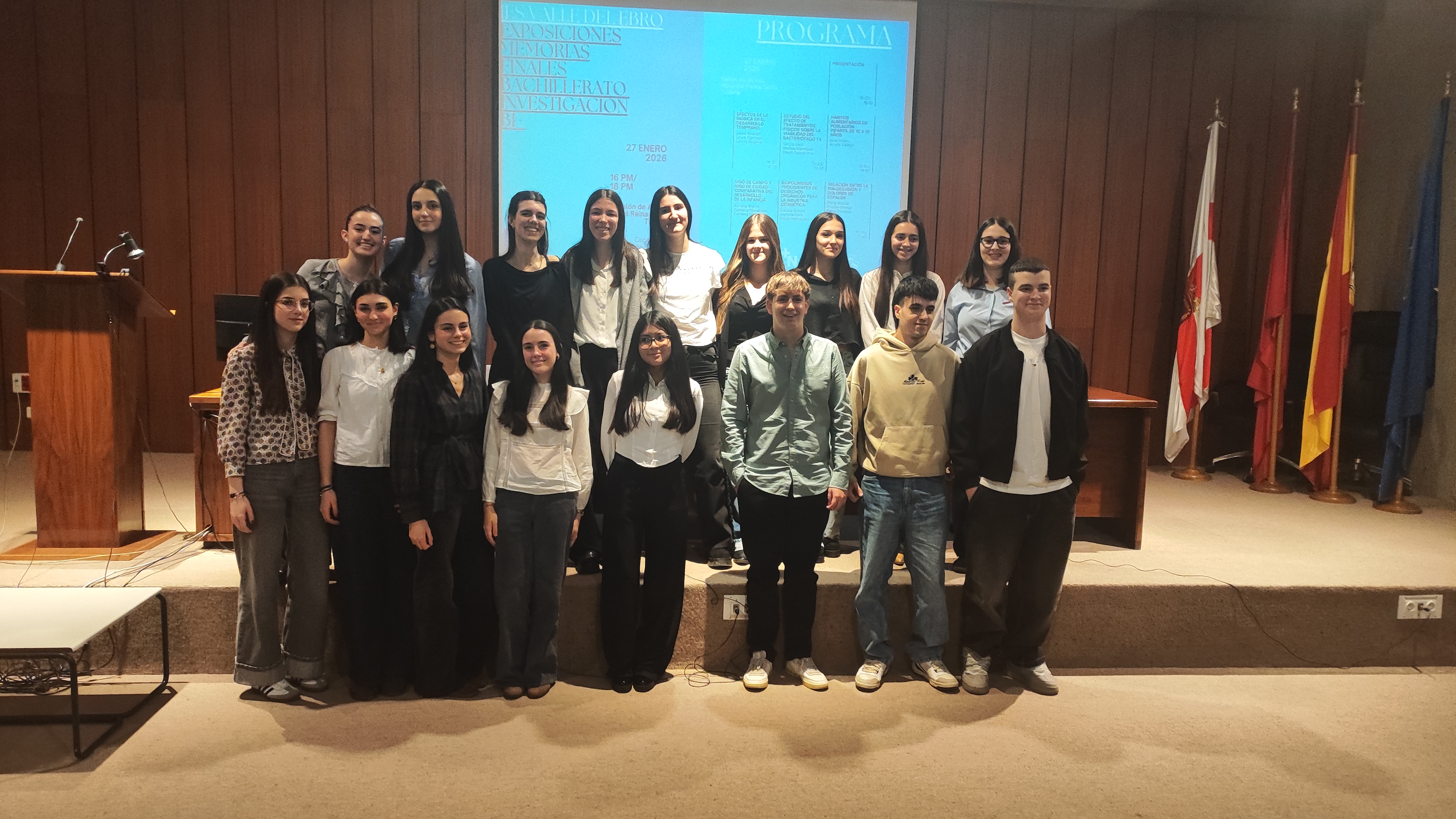 Presentación de proyectos del Bi+ del Ies Valle del Ebro en la UPNA y en el Hospital Reina Sofía