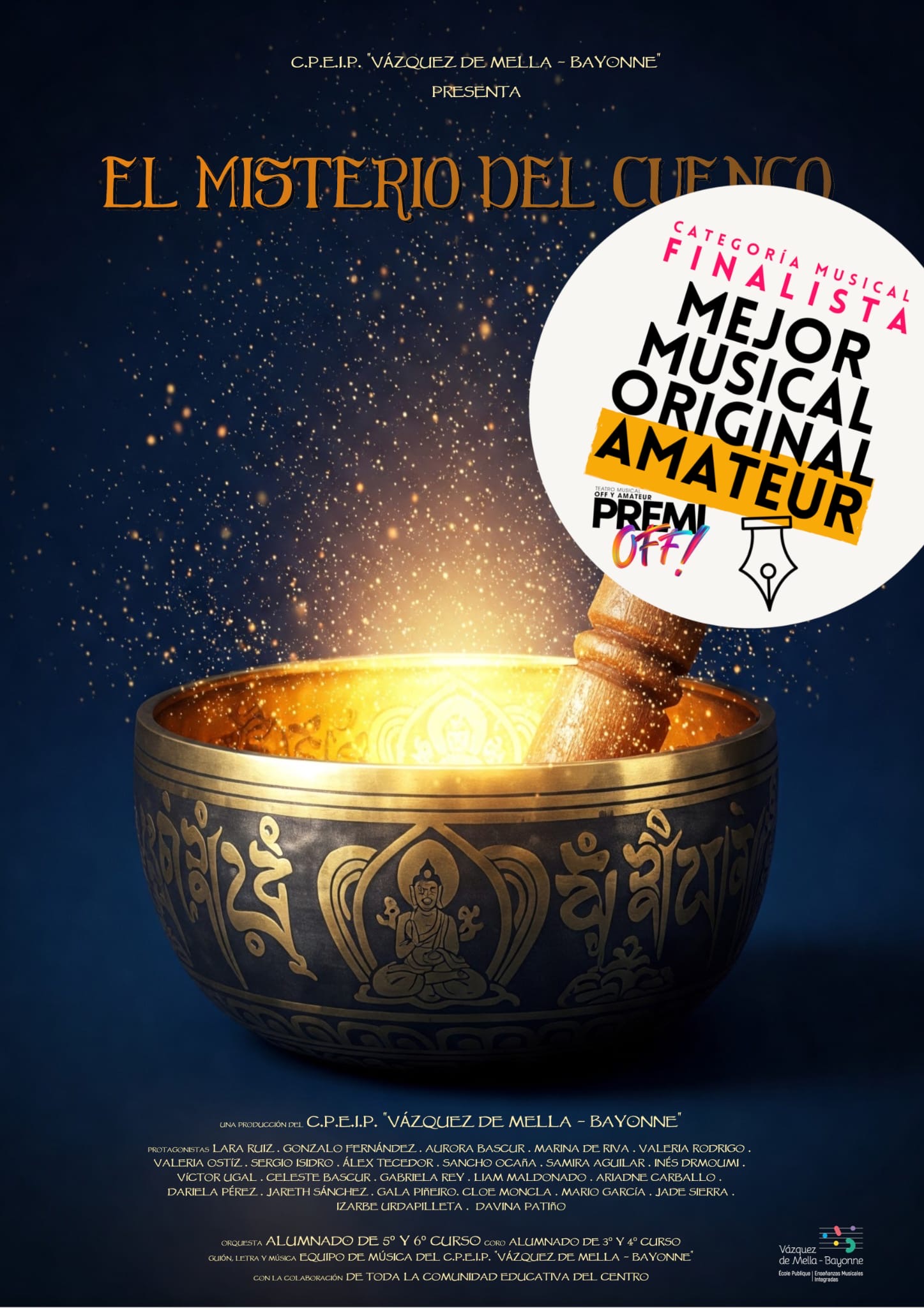 El C.P.E.I.P. Vázquez de Mella Bayonne, finalista a mejor musical amateur en los Premios Off