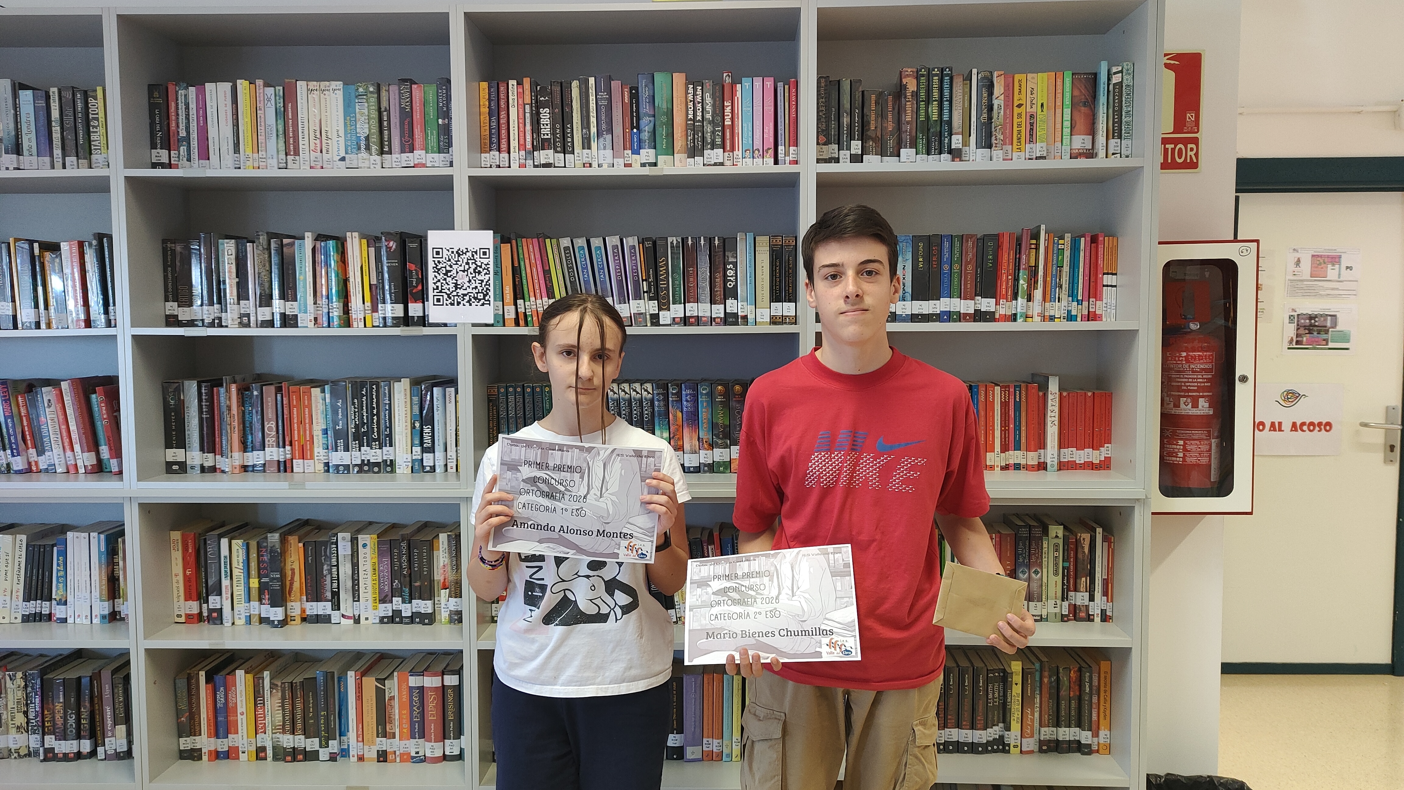 Entrega de premios del concurso de ortografía del IES Valle del Ebro